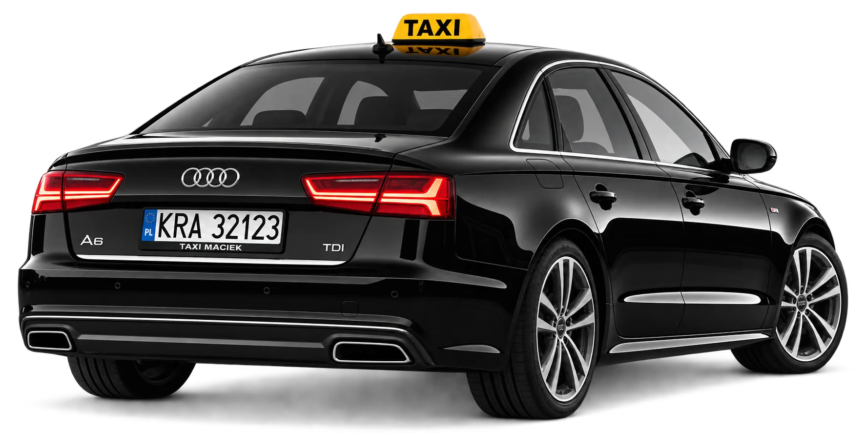 Taxi Kraków - czarne Audi Taxi Maciek